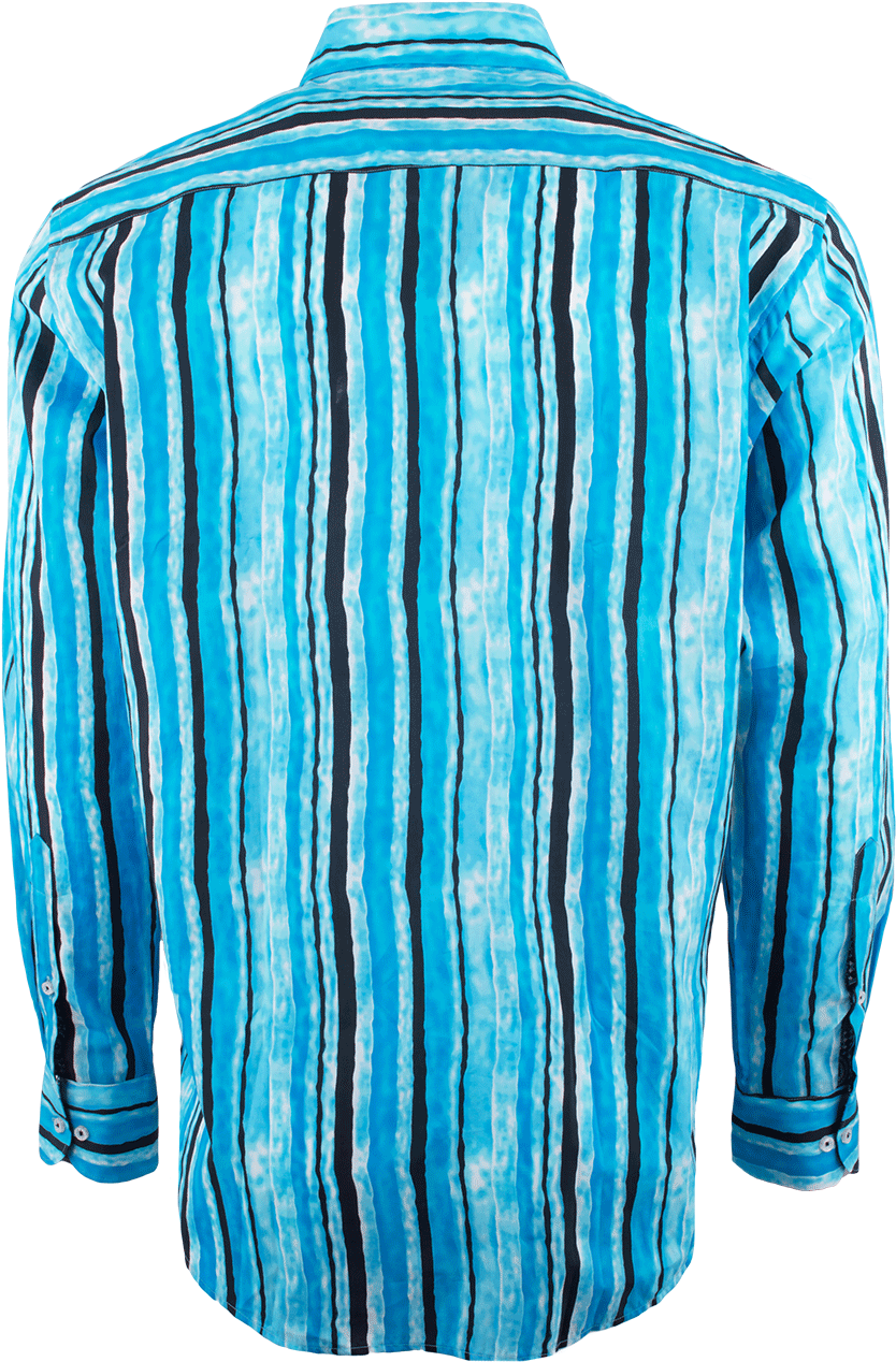 David Smith Australia Aqua Hamilton Watercolor Shirt - Blouse (870x1280), Png Download