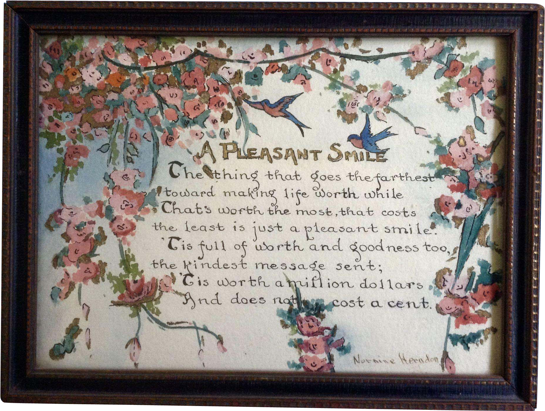 Nornine Herndon, Watercolor Painting, Statement Of - Picture Frame (1862x1862), Png Download