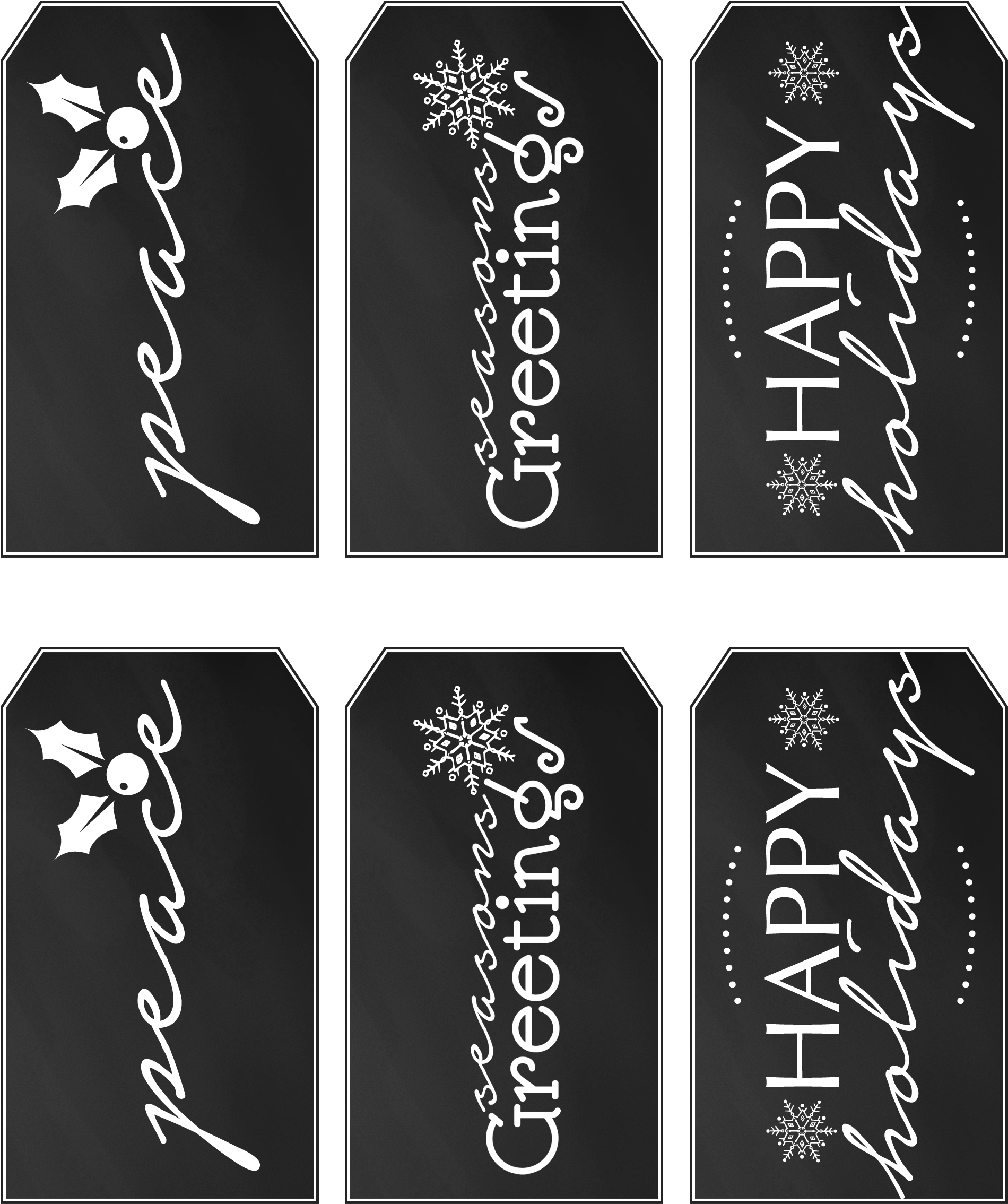 Happy Holiday Printable Gift Tag (2400x3000), Png Download