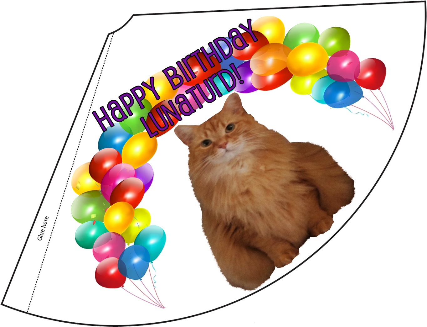 Lunaturd Birthday Hat - Birthday Hats Cut Out (1443x1042), Png Download