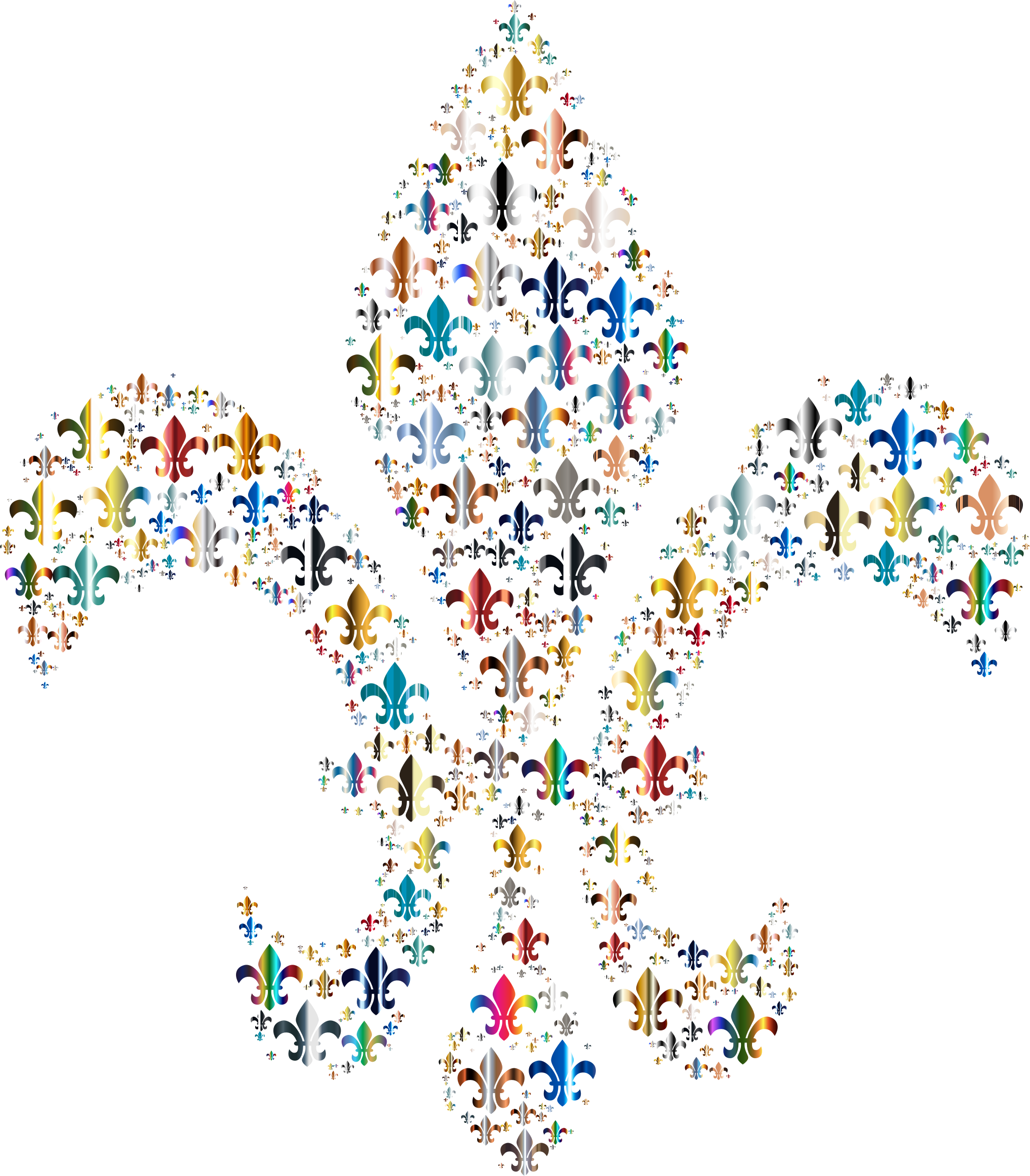 This Free Icons Png Design Of Colorful Fleur De Lis (2038x2326), Png Download