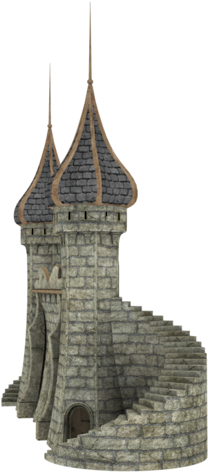 Fantasy Castle Png Image - Castle Tower Transparent Background (600x735), Png Download