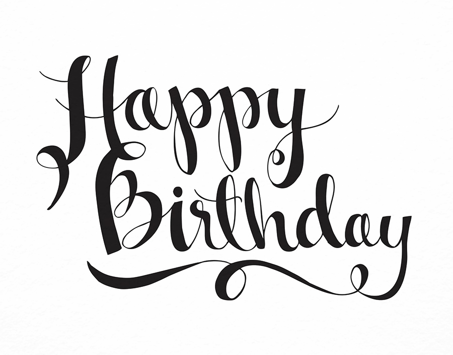 Happy Birthday Letter Png Free Download - Calligraphy (900x704), Png Download