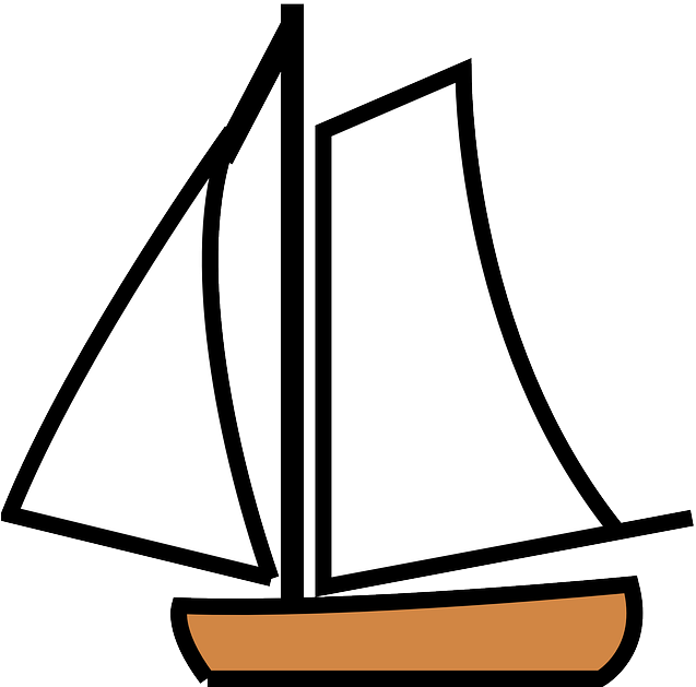 Sailboat Clipart Sailor Boat - Boat Clip Art (640x636), Png Download