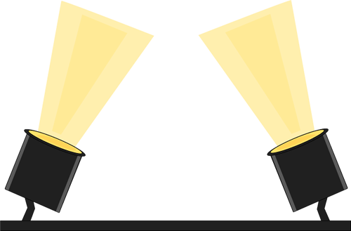 Stage Lights Png Background Image - Spot Light Clip Art (500x329), Png Download