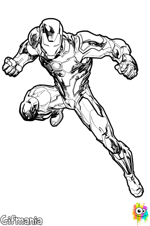 Iron Man - Iron Man Comic Blanco Y Negro (480x720), Png Download