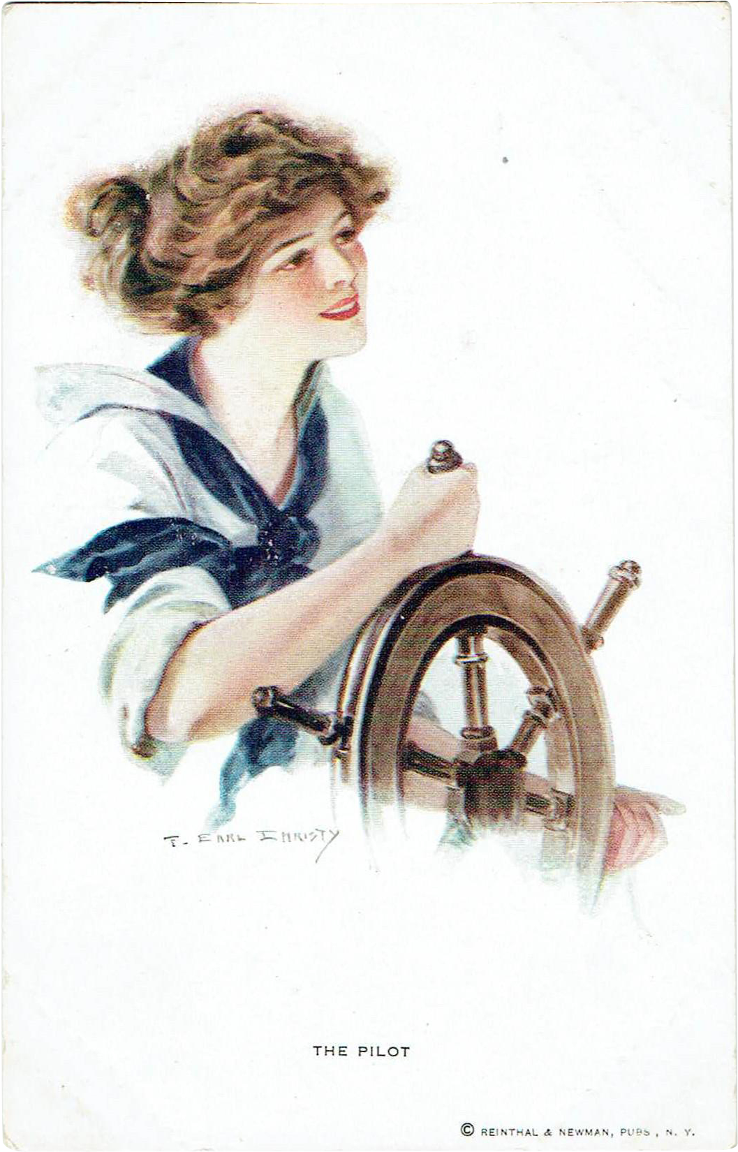 Pilot Drawing Watercolor Clipart Freeuse Library - Postcard (1649x1649), Png Download