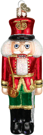 Soldier Nutcracker Blue Coat 44041 Old World Christmas (516x516), Png Download