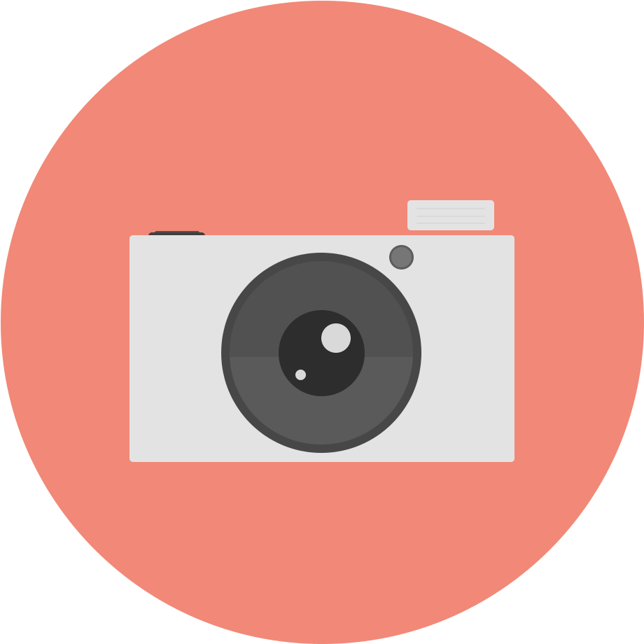 Photo Camera Free Png - Camera Flat Vector (1000x1000), Png Download