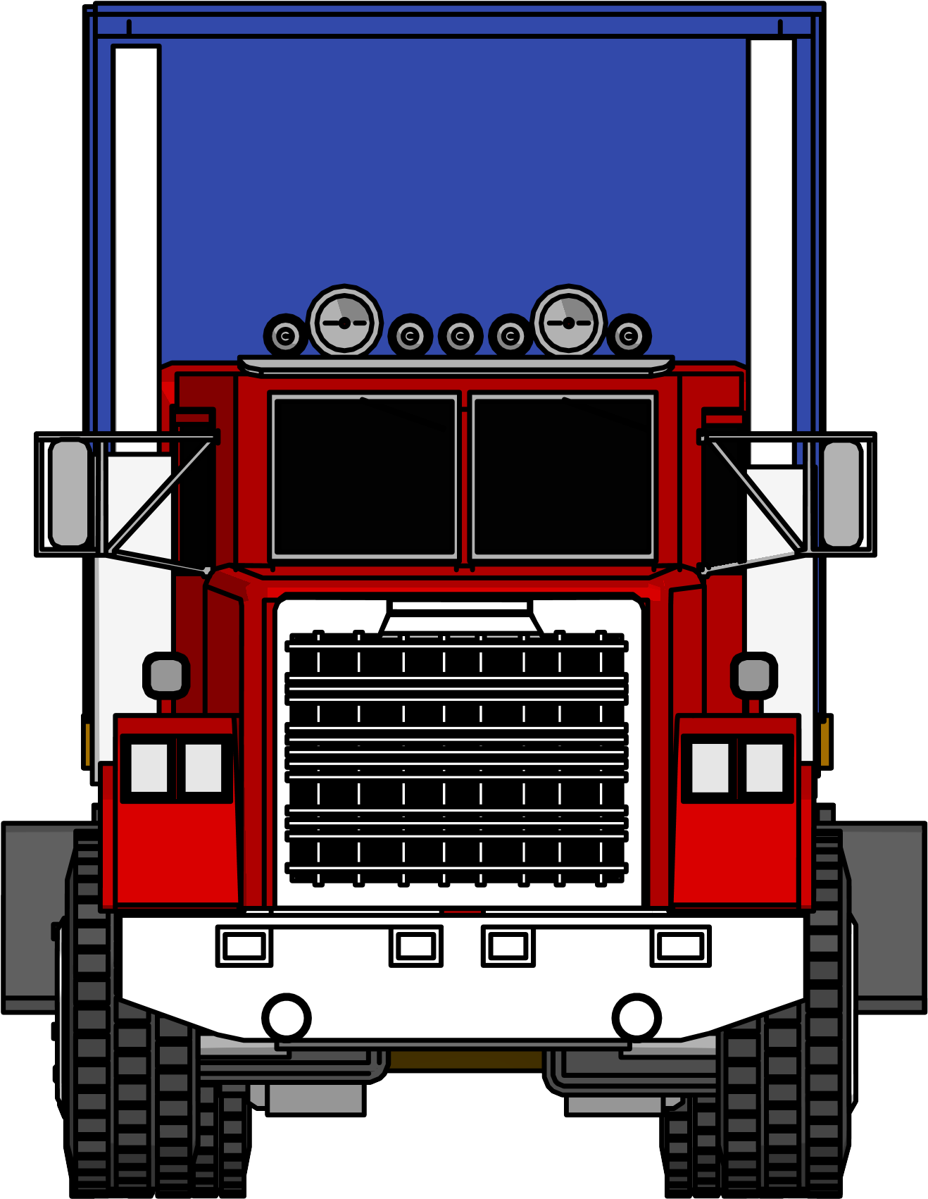 Truck Front Cliparts - Front Of A Big Truck (1370x1748), Png Download