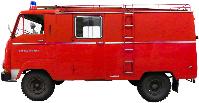 Vintage Fire Engine - Clip Art (933x613), Png Download