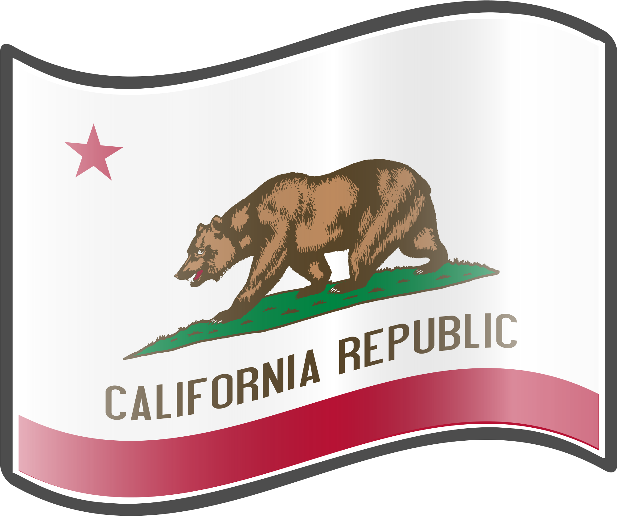 California Coast Scores During Legislative Season - Iphone California Flag Emoji (2000x2000), Png Download
