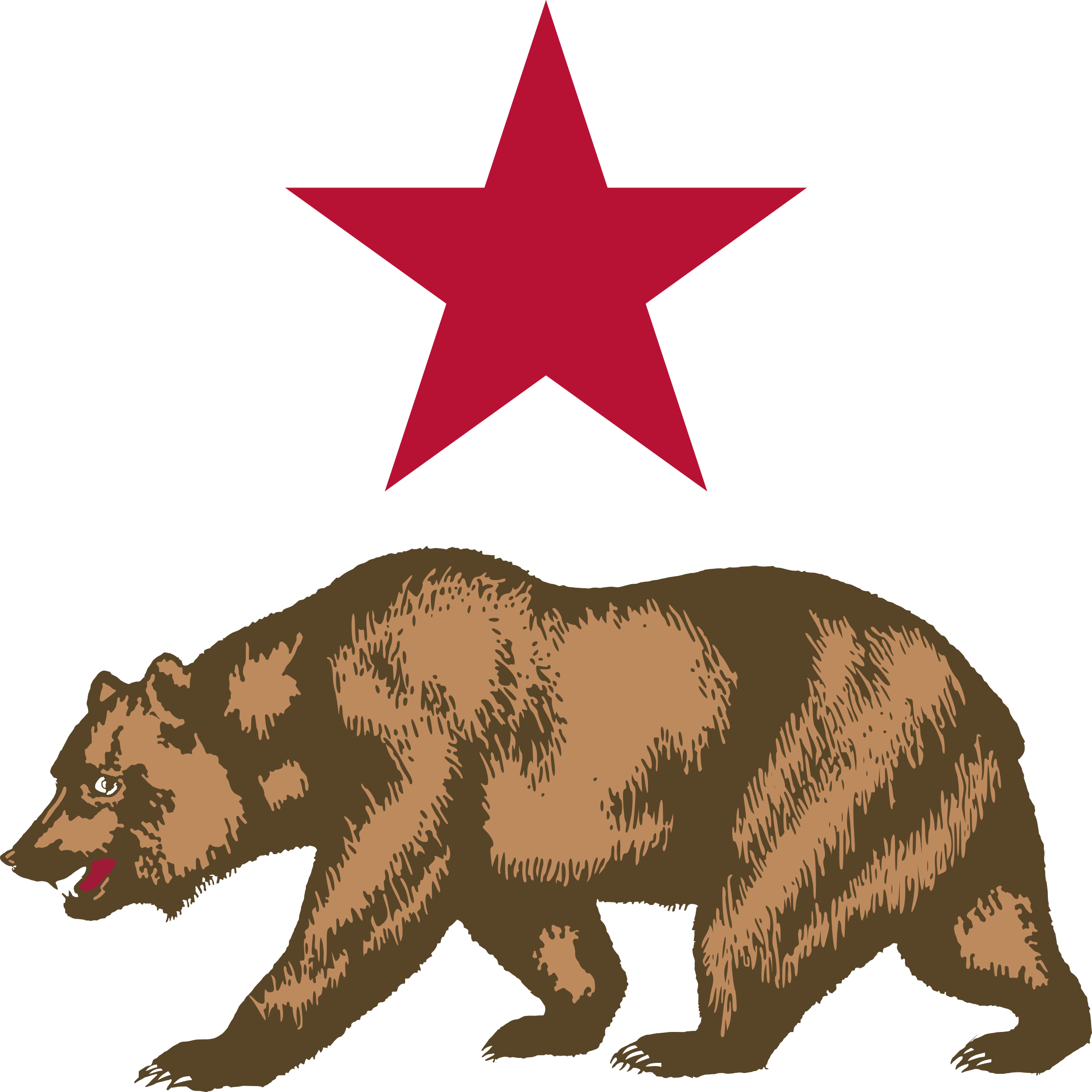 Image Library Download California Bear Clipart - California Bear Png (2400x2400), Png Download