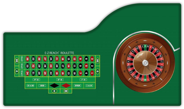 E-z Reach Roulette Table Overhead - Roulette (600x360), Png Download