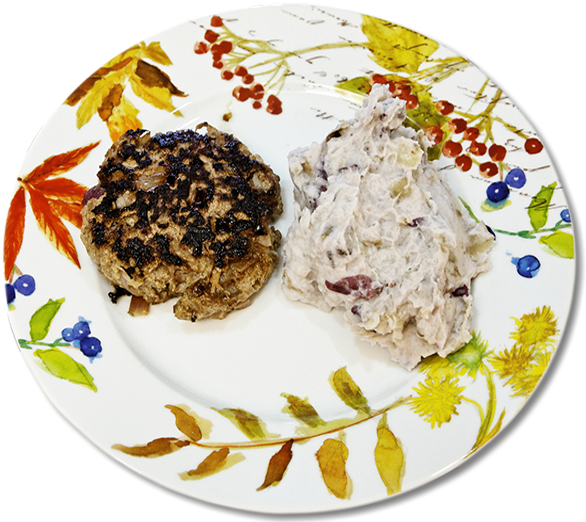 Father's Day Hamburgers With Mashed Potatoes - Mashed Potato (606x521), Png Download