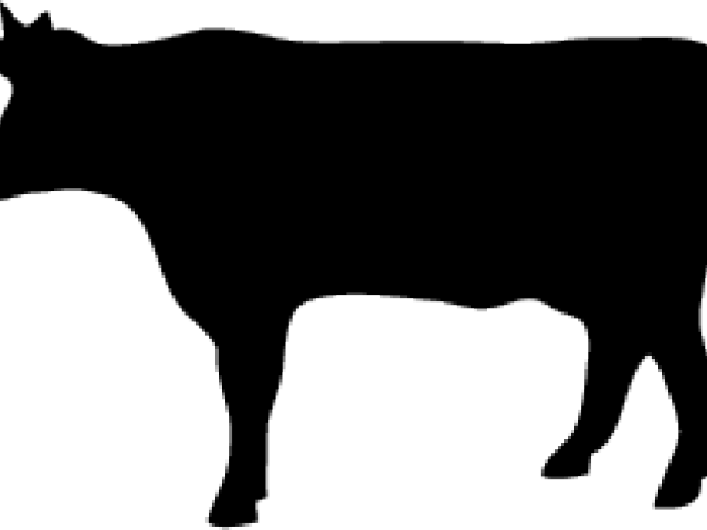 Cow Clipart Silhouette - Cow Silhouette (640x480), Png Download