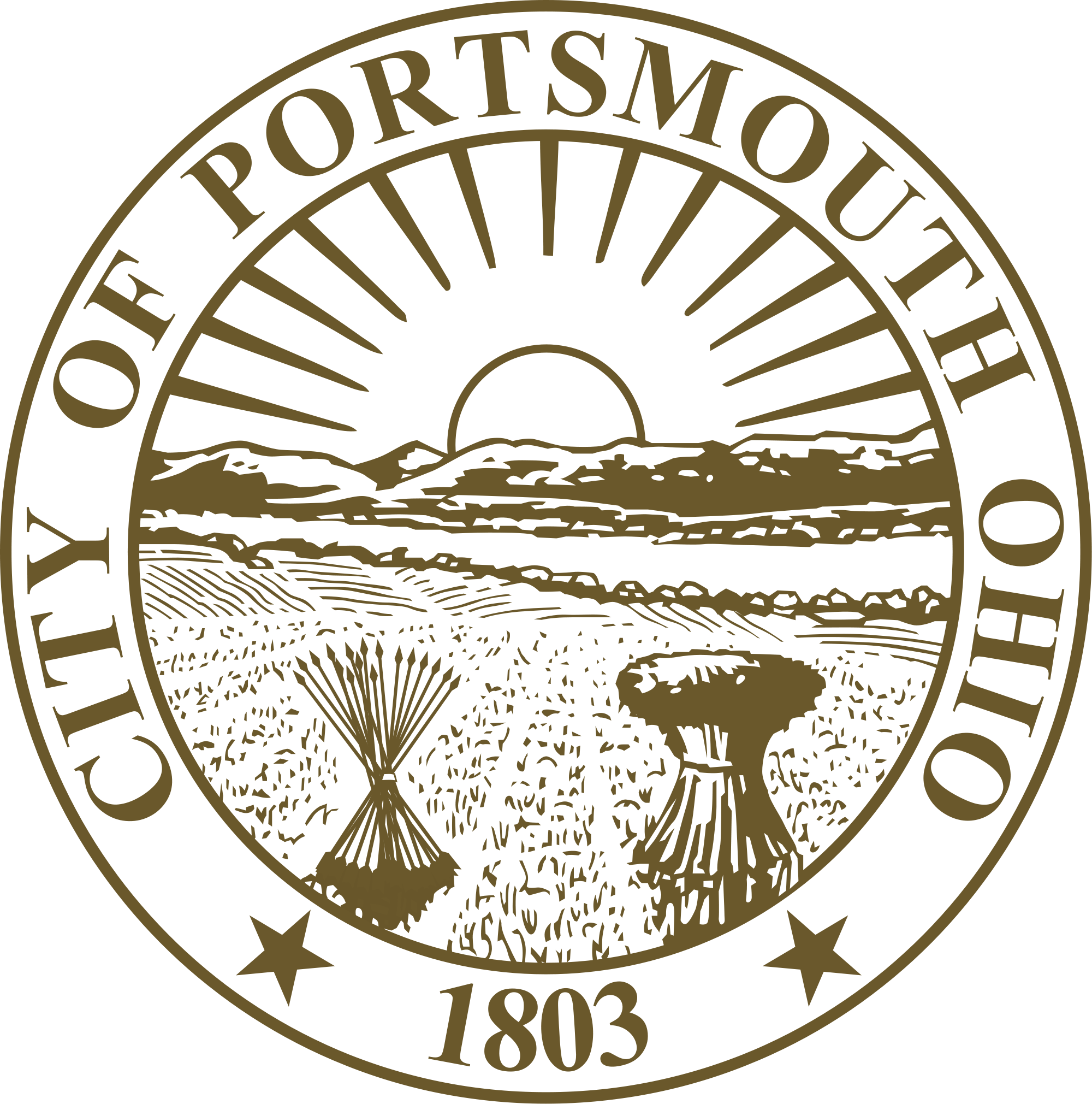 Seal Of The City Of Portsmouth - State Of Ohio Seal (2000x2021), Png Download
