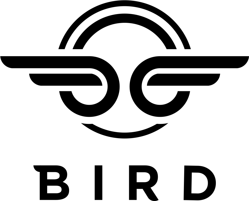 Bird Scooter Logo Black (1200x1200), Png Download
