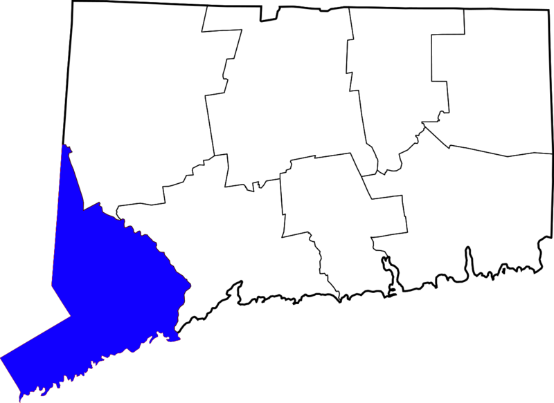 Fairfield County Turns Blue In Midterm Elections - Fairfield County Connecticut Karte (800x583), Png Download