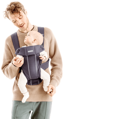 Babybjorn Baby Carrier Mini - Babycarrier Mini Vintage Indigo Cotton (600x447), Png Download