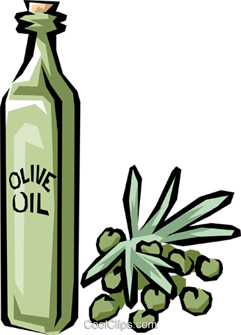 Olive Oil Royalty Free Vector Clip Art Illustration - Olive Oil Clip Art (346x480), Png Download