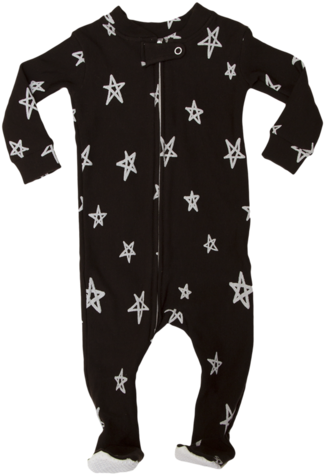 Softsie Footie Blackstar 021818 Grande - Infant (400x600), Png Download