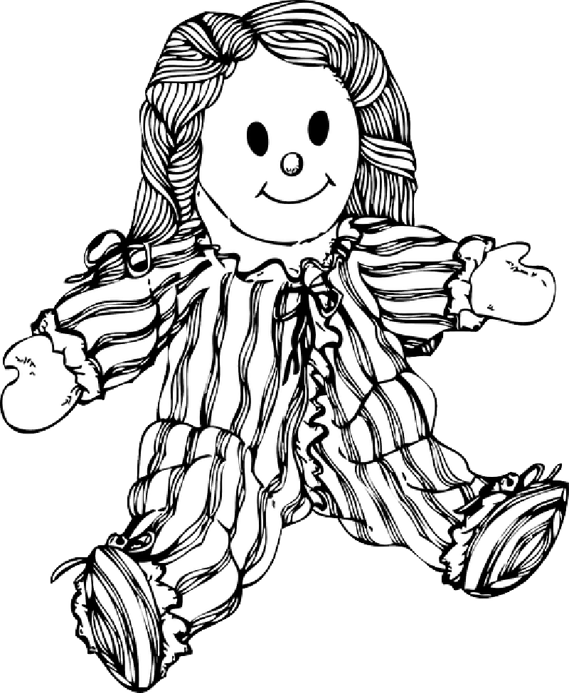 Mb Image/png - Doll Clipart Black And White Png (800x975), Png Download