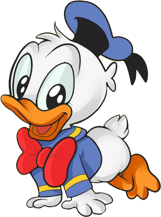 Disney Babies Clip Art - Baby Donald Duck Drawing (585x799), Png Download