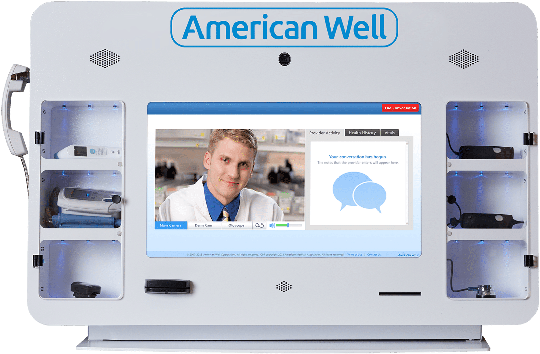 American Well Recently Announced An Exciting New Partnership - Telemedicine Kiosks (1429x954), Png Download