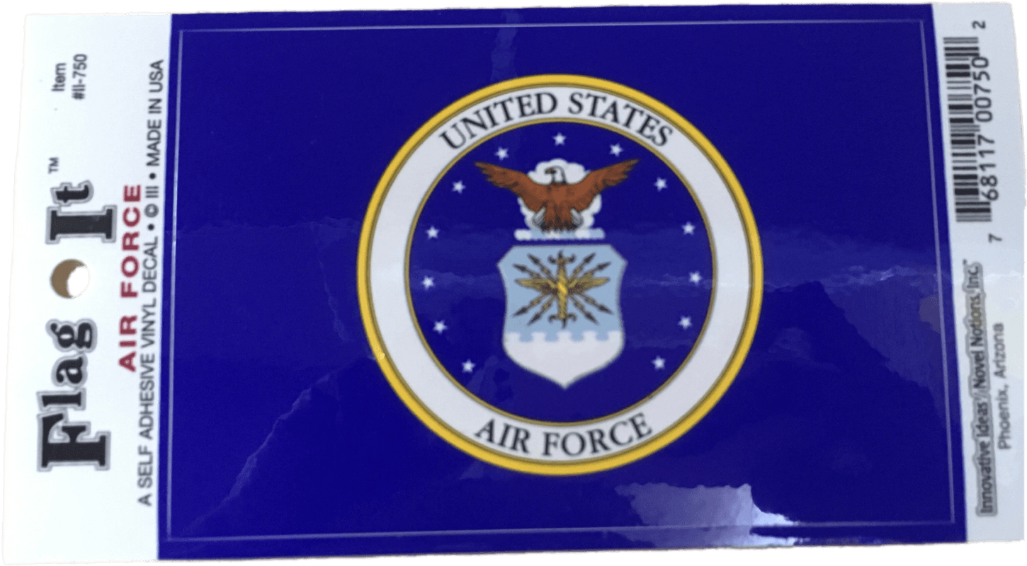Us Air Force Sticker - Package Of 2 Air Force Flag Decals (720x720), Png Download