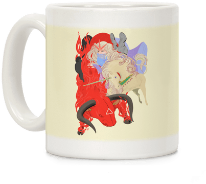 The Last Unicorn And The Red Bull Coffee Mug - Mug (484x484), Png Download