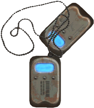 Fo4 Dog Tags - Fallout 4 Dog Tags (377x404), Png Download