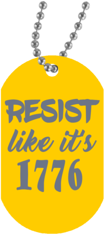 Resist Like Its 1776 White Dog Tag Necklace - Viking T-shirt , What We Do In Life Echoes In Eternity (480x480), Png Download