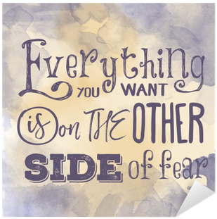 Motivational Quote On Watercolor Background - Best Gift - Everything You Want (400x400), Png Download