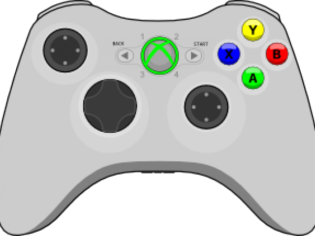 Video Game Clipart Controler - Xbox 360 Controller Clip Art (640x480), Png Download