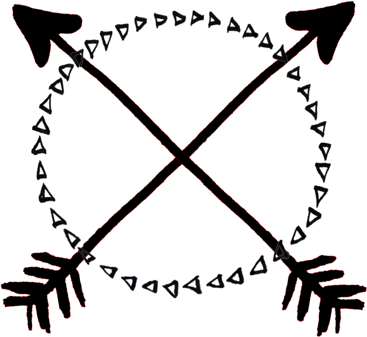 Dropbox - Arrows - Hand Drawn Tribal Arrow Png (1008x896), Png Download