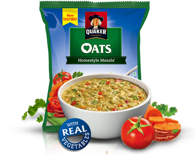 Homestyle Masala Oats - Quaker Oats - Tomato Veggie Surprise, 400g (904x546), Png Download