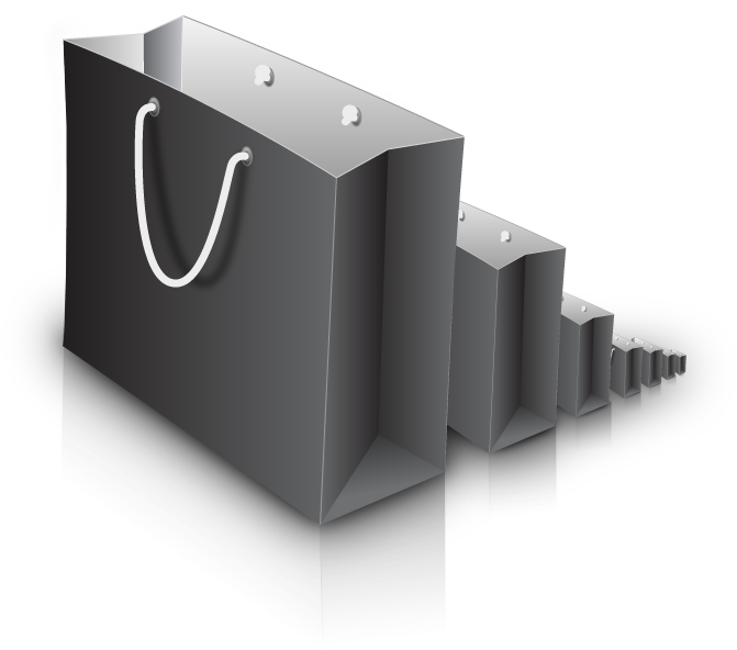 Free Vector Png Shopping Bag Icon - Open Shopping Bag Png (730x600), Png Download