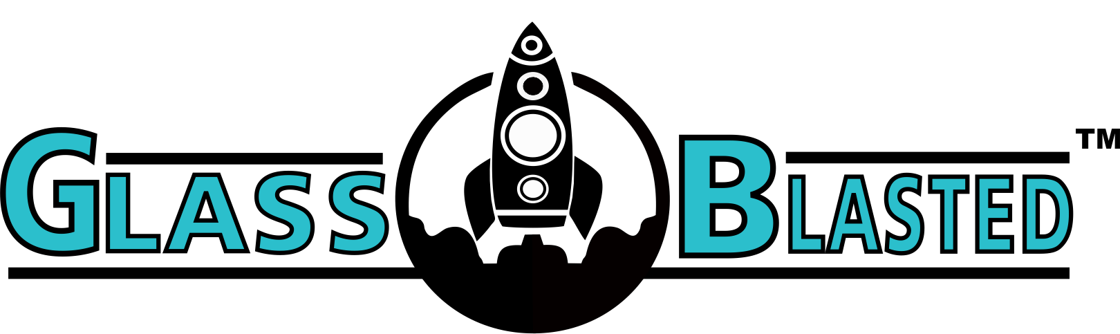 Rocket Logo Blue Black - Blue (1620x483), Png Download