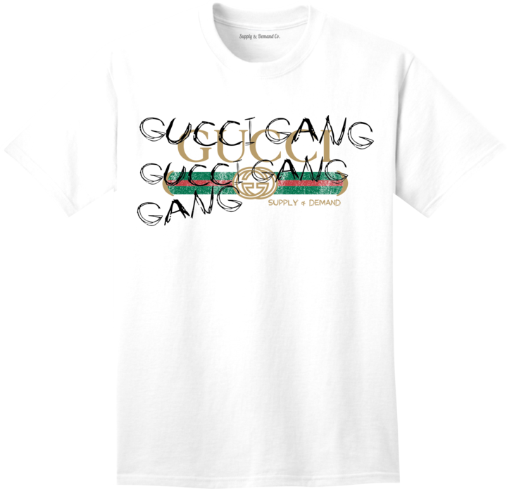 Supply & Demand-gucci Gang White Tee - Active Shirt (720x694), Png Download