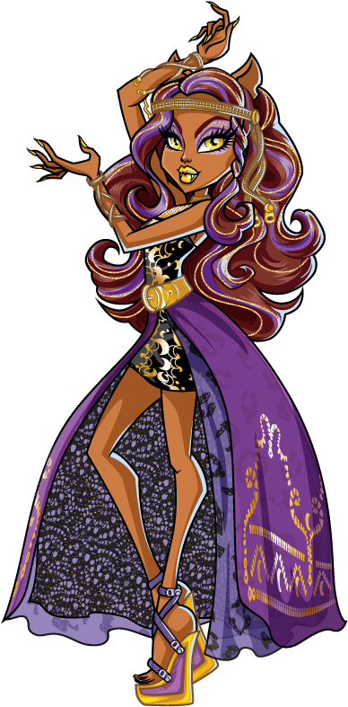 Clawdeen Wolf 13 Wishes Caszbah - Monster High 13 Wishes Clawdeen Wolf (400x792), Png Download