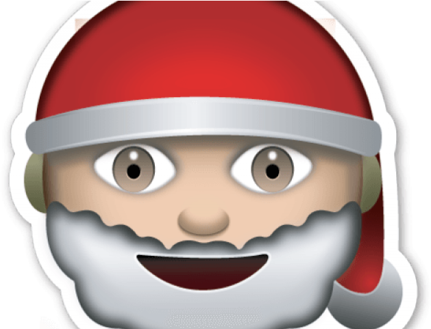 Santa Clipart Emoji - Father Christmas Emoji Png (640x480), Png Download