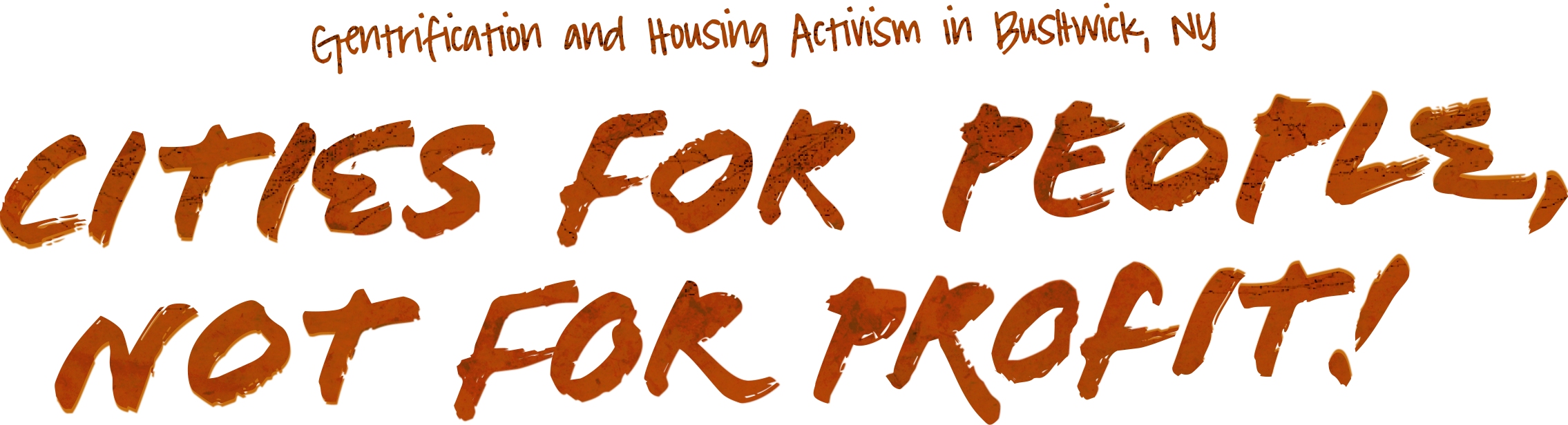 Cities For People, Not For Profit - New York City (2270x616), Png Download