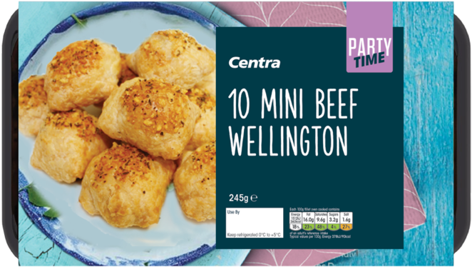 Ct Frozen Party Food 10 Mini Beef Wellington - Bread (800x800), Png Download