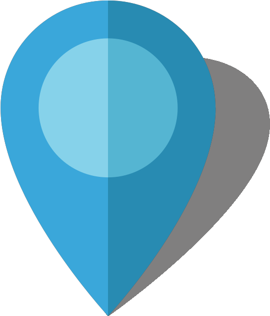 Location Map Pin Light Blue10 - Blue (568x640), Png Download