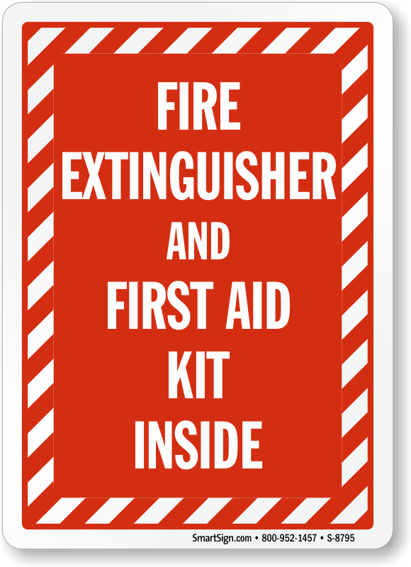 Fire Extinguisher Sign - Fire Hose Inside Sign (580x800), Png Download
