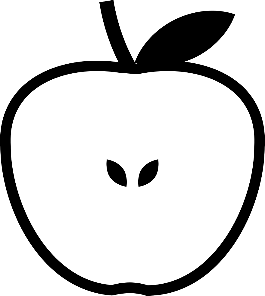 Png File Svg - Apples Clipart Black And White Psd (880x981), Png Download