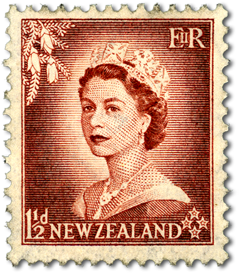 Single Stamp - New Zealand 2d Stamp (600x600), Png Download