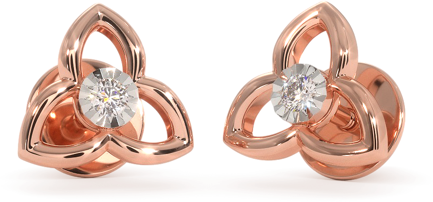 Saafia Diamond Gold Earrings 18kt Handmade Jewellery - Earring (1024x1024), Png Download