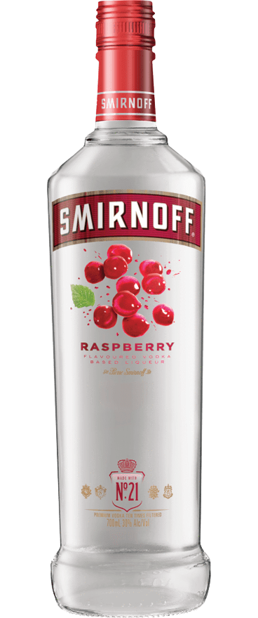 Smirnoff Raspberry Vodka 700ml - Smirnoff Raspberry Vodka Percentage (368x880), Png Download